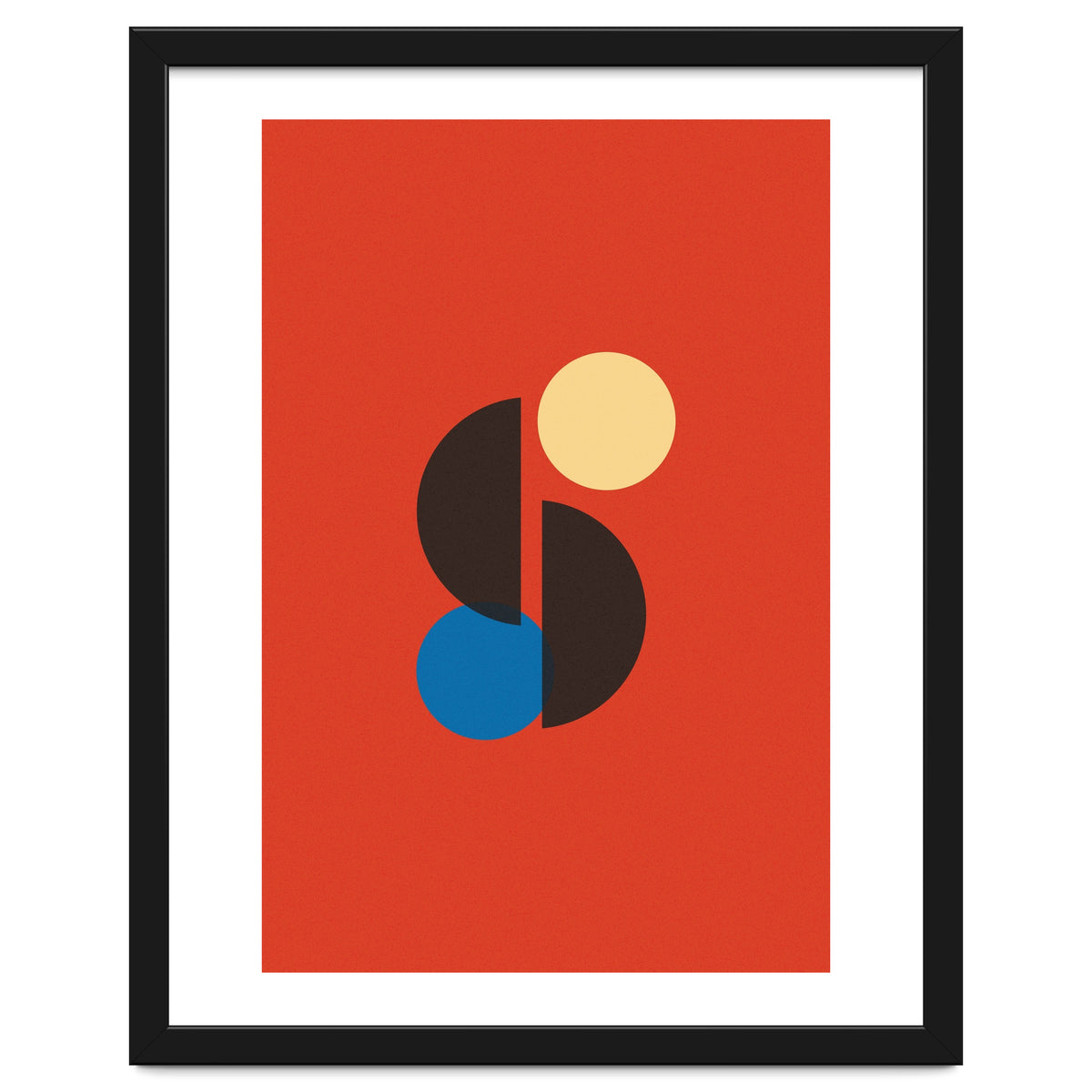 Mid Century Geometric Simple Art Print