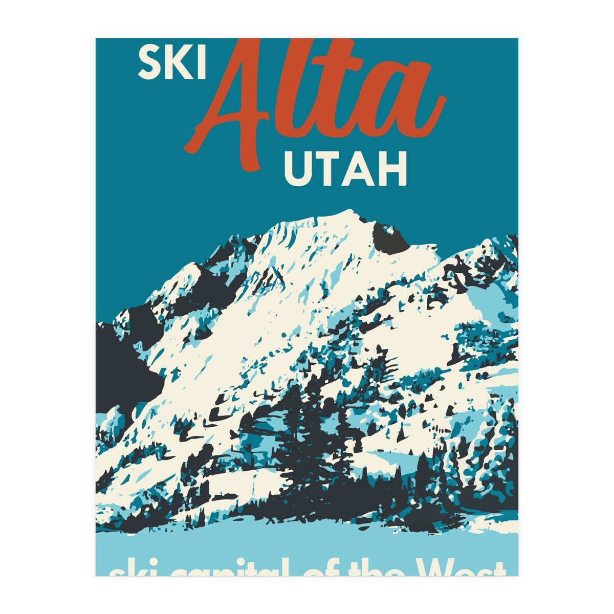 Ski Alta Utah vintage poster (Print Only)