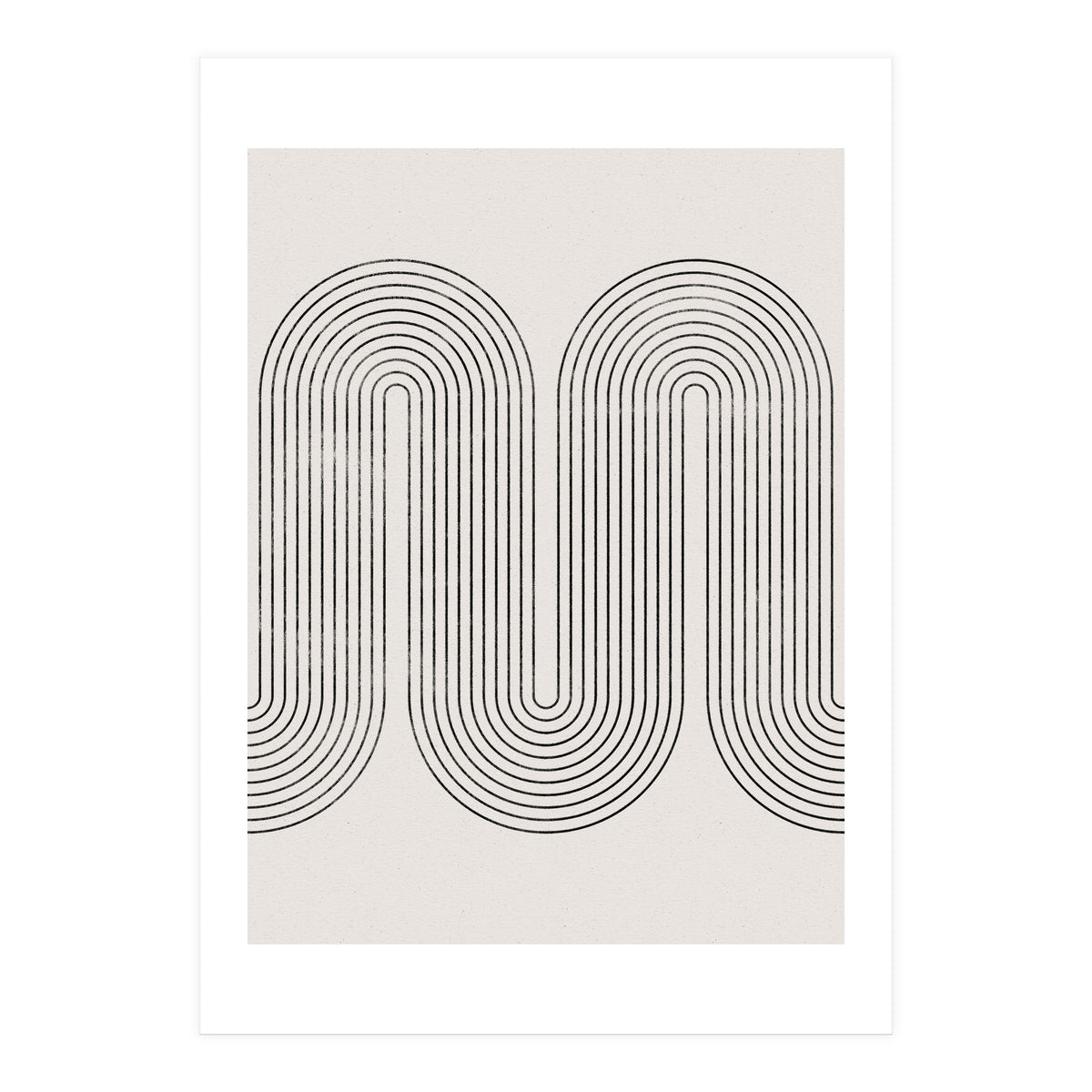 Mid-Century Modern No.28 - Woodblock Print (Print Only)