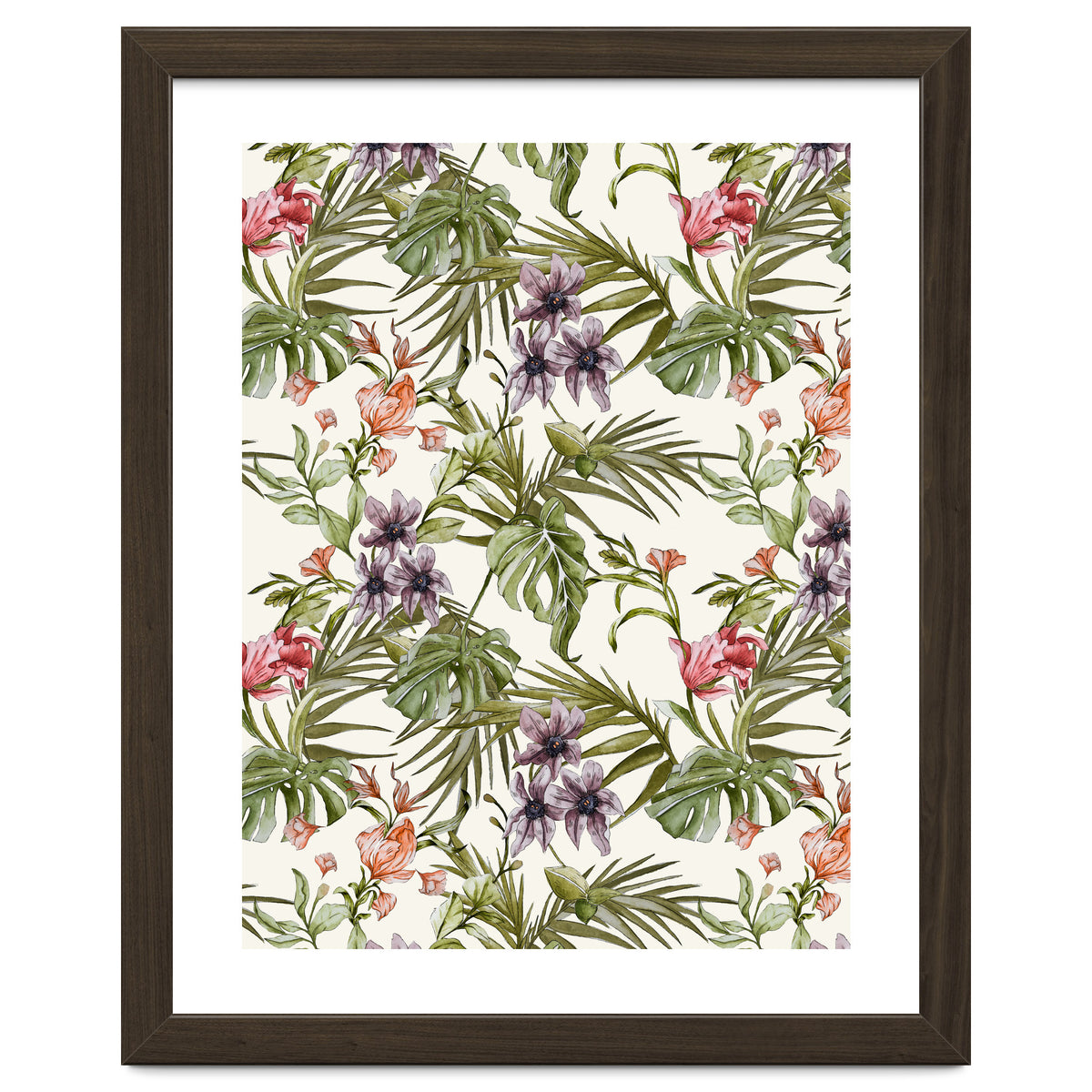 Watercolor tropical foliage