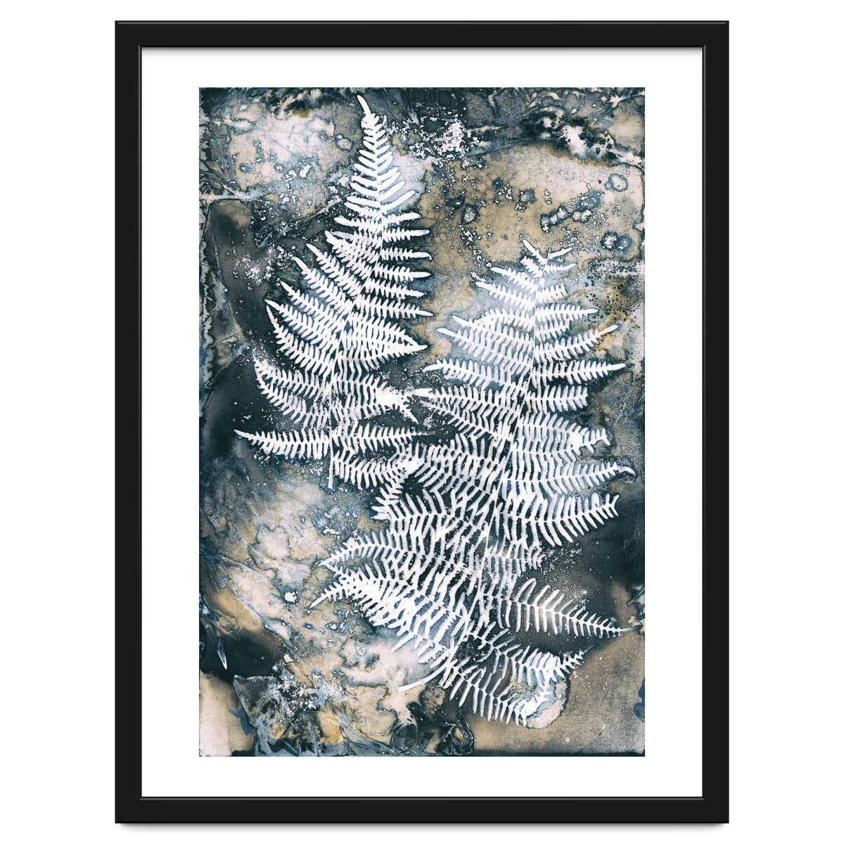 Indigo Blue Botanical Leaves No. 12