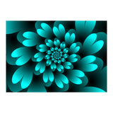 Turquoise Floral Satin Art (Print Only) thumbnail
