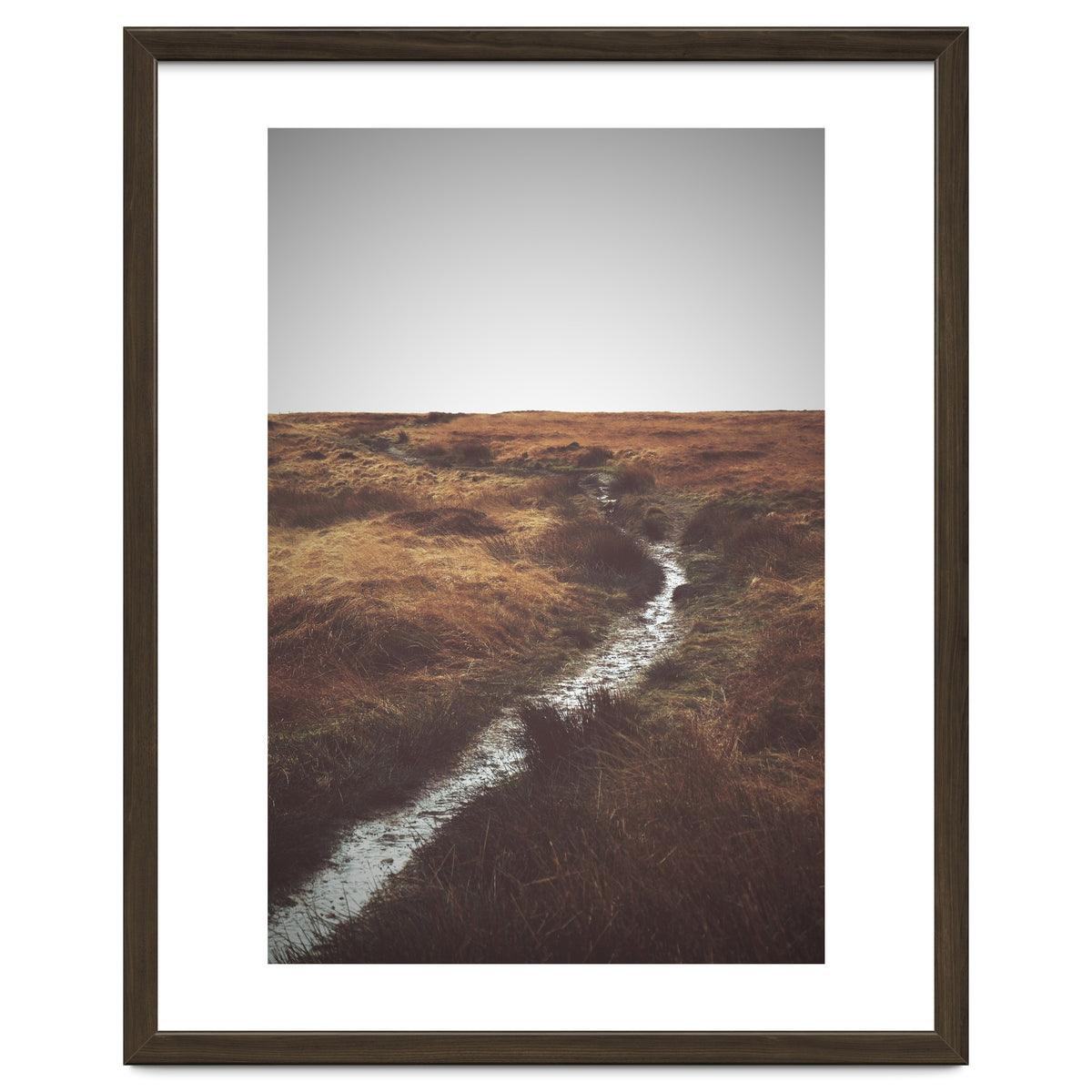 Bleak winter landscape of Saddleworth Moor