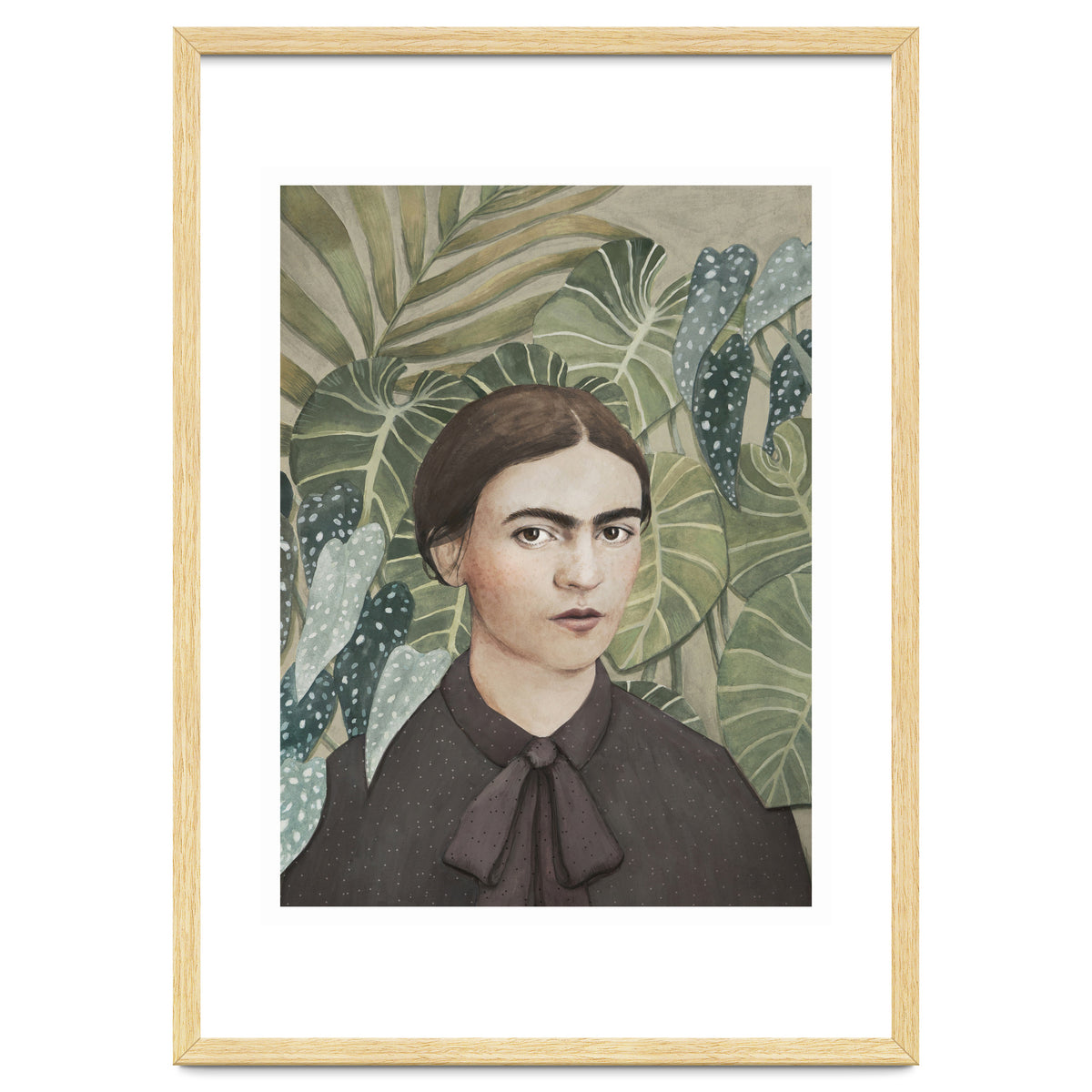 Frida With Plants