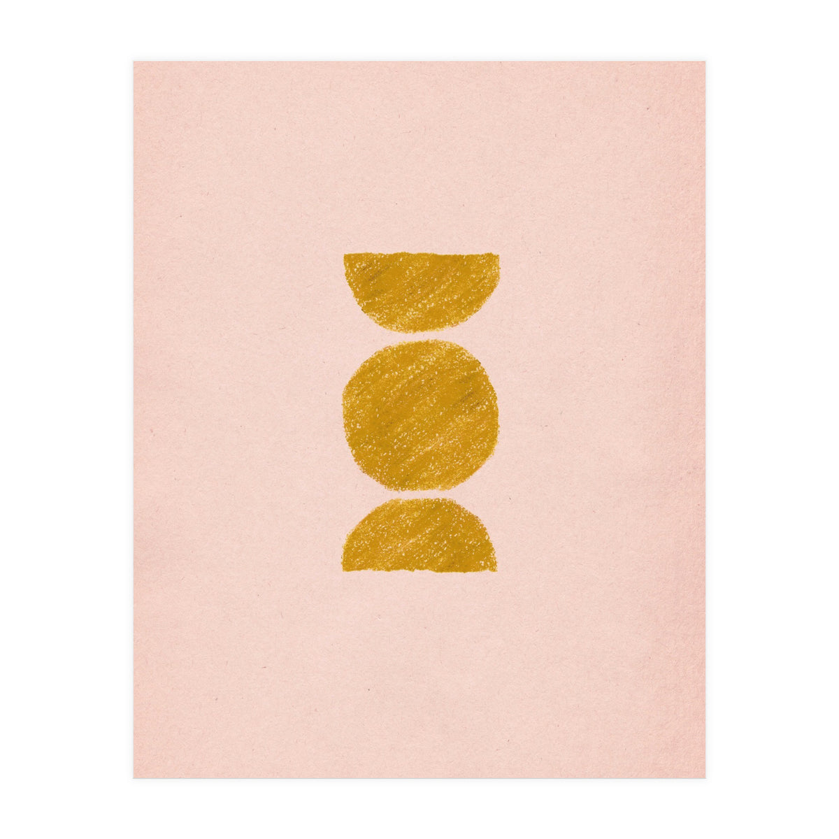 Pink and rust minimalist shapes (Print Only)
