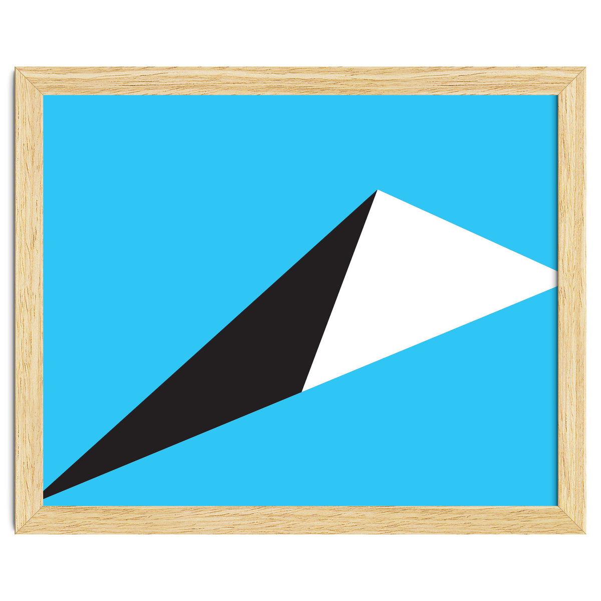 Geometric Shapes No. 70 - sky blue & black
