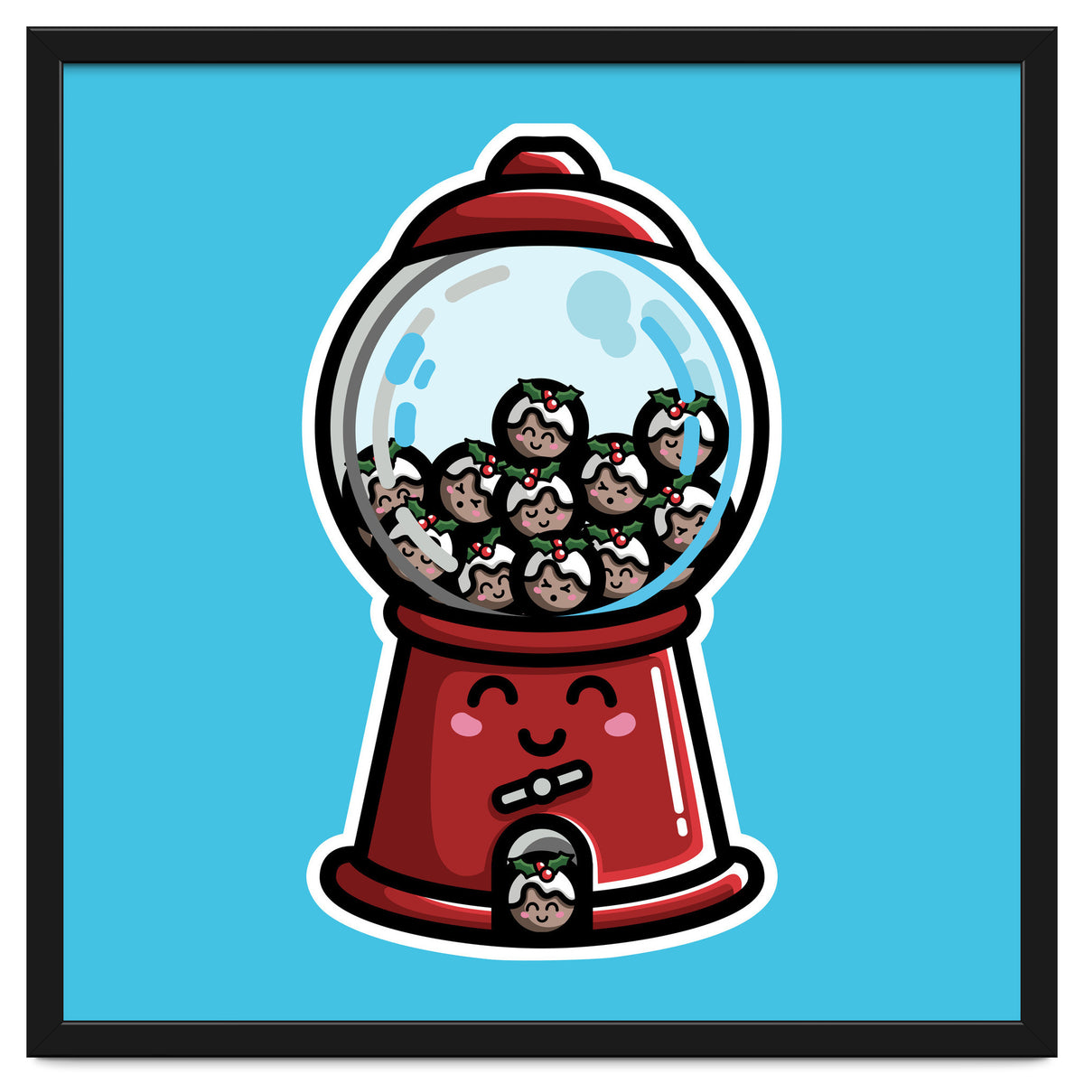 Kawaii Cute Christmas Pudding Gumball Machine