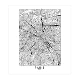 Paris White Map (Print Only) thumbnail