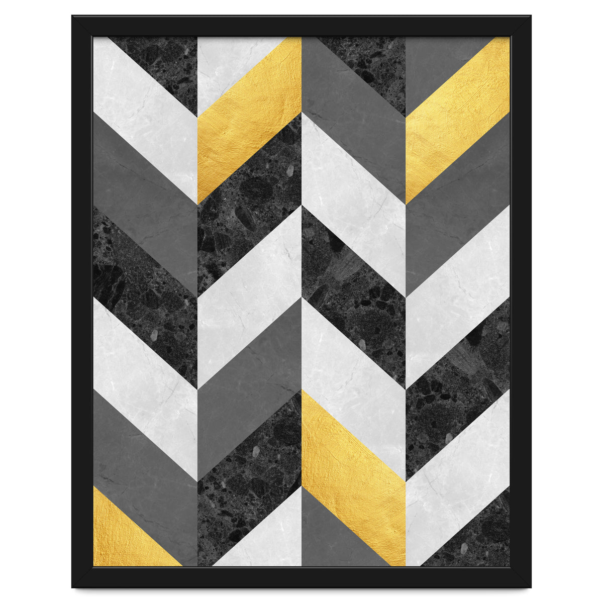 Chevron gold and marble