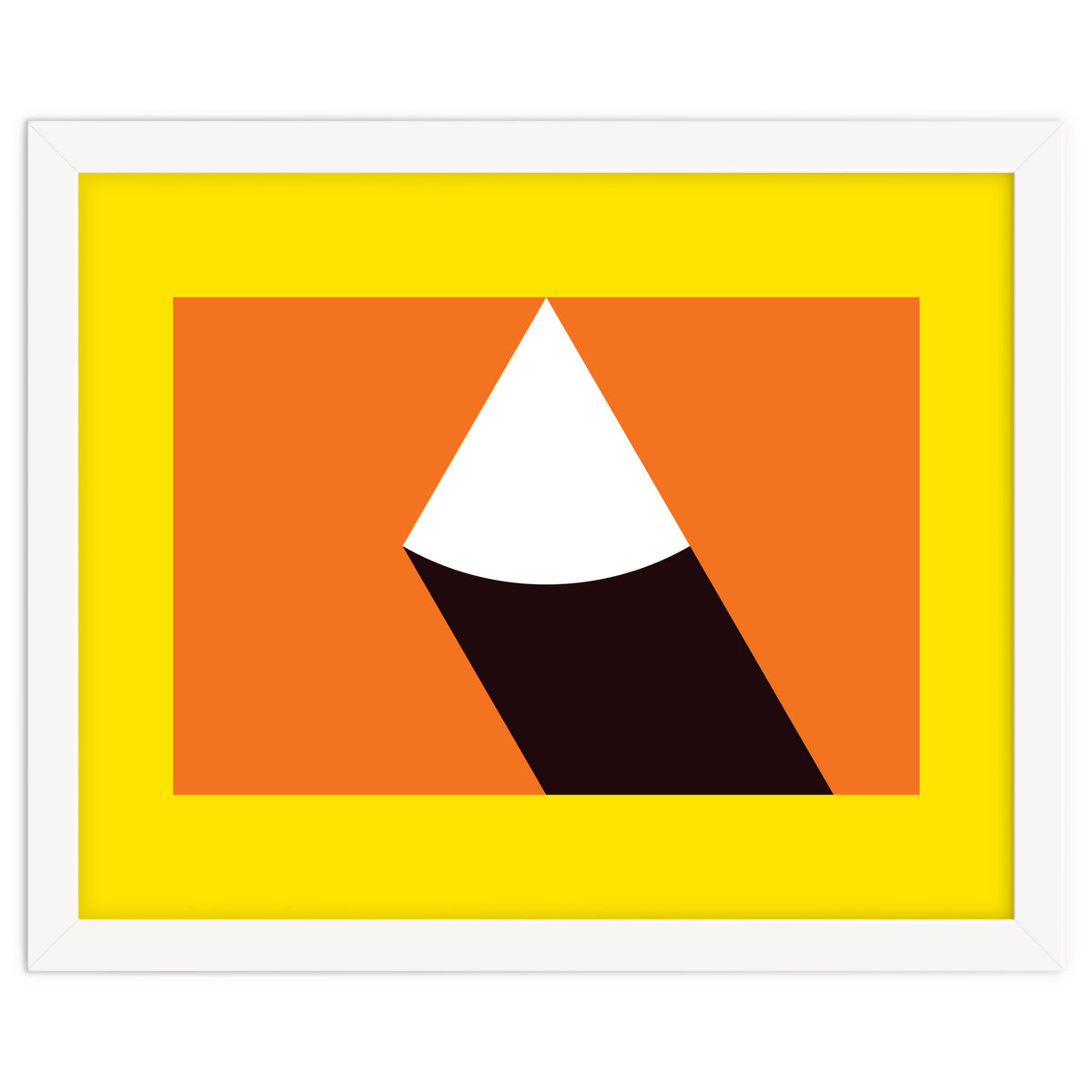 Geometric Shapes No. 47 - orange, black & yellow