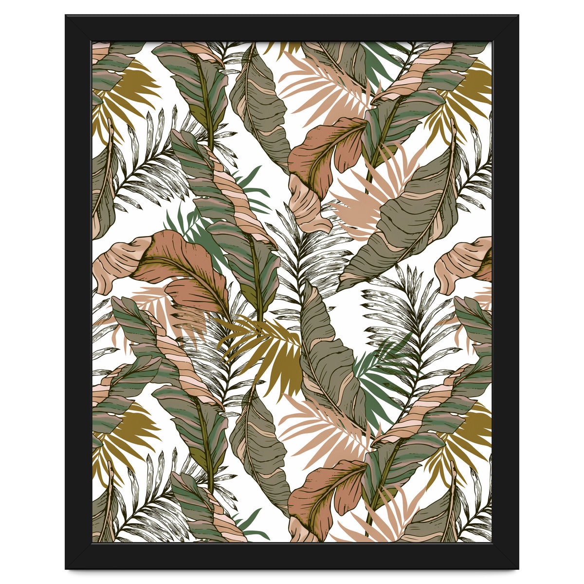 Drawing of wild tropical jungle I