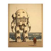 Giant Robot Japanese Woodblock Print (Print Only)