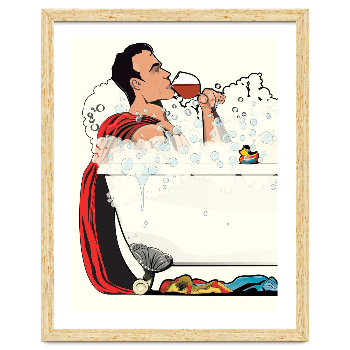 Superman in the Bath, funny Bathroom Humour