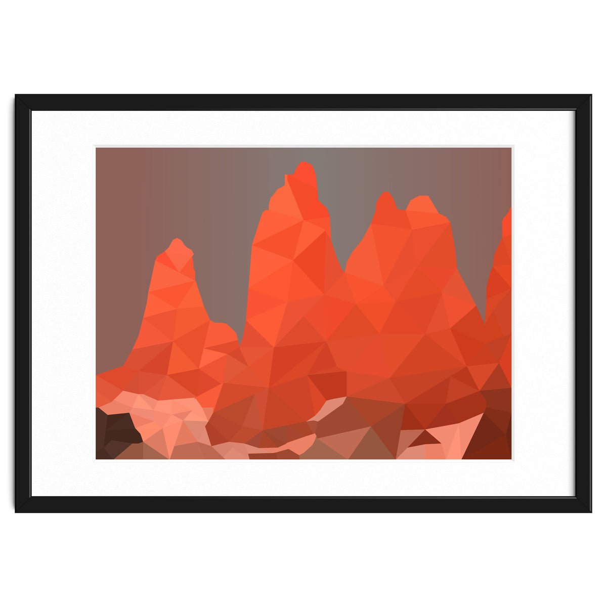 Torres Del Paine National Park Low Poly Art