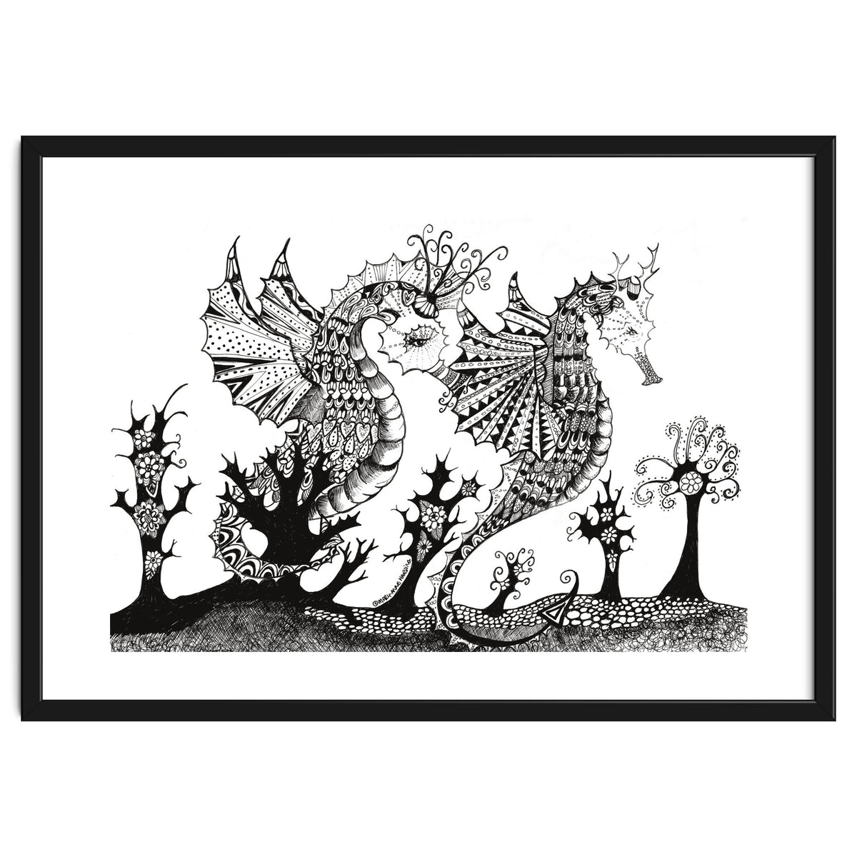 Seahorse Dragons Mystical Home