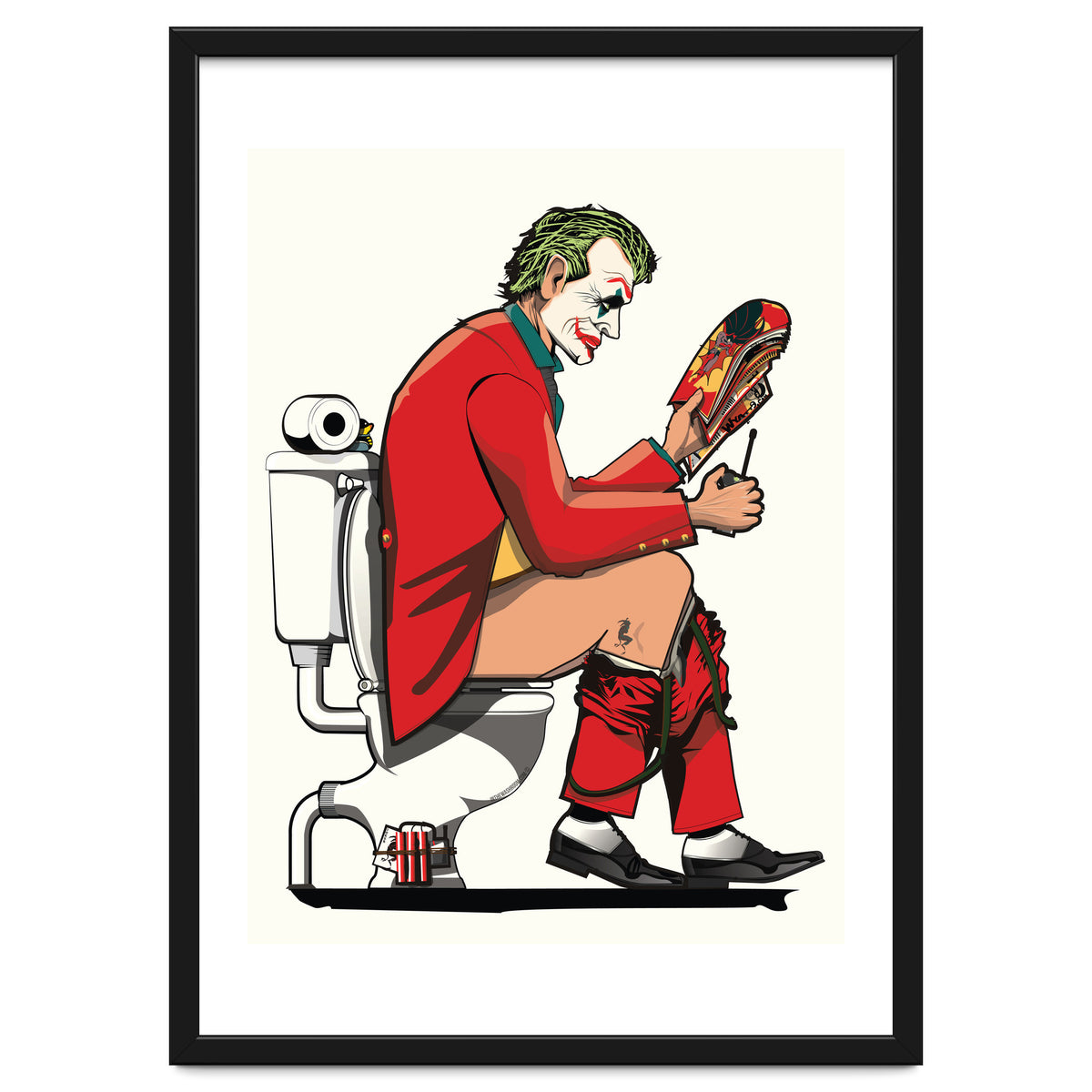 Joker on the Toilet, funny Bathroom Humour