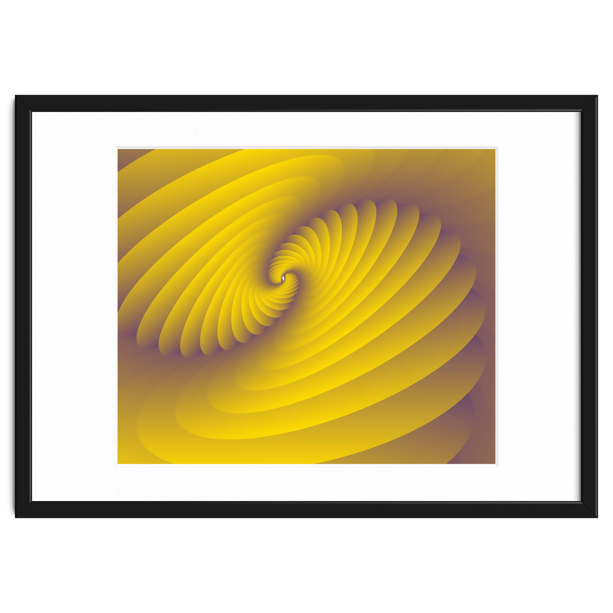 3d Abstract YELLOW Spiral Modern ART