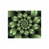 Green Floral Satin  (Print Only) thumbnail