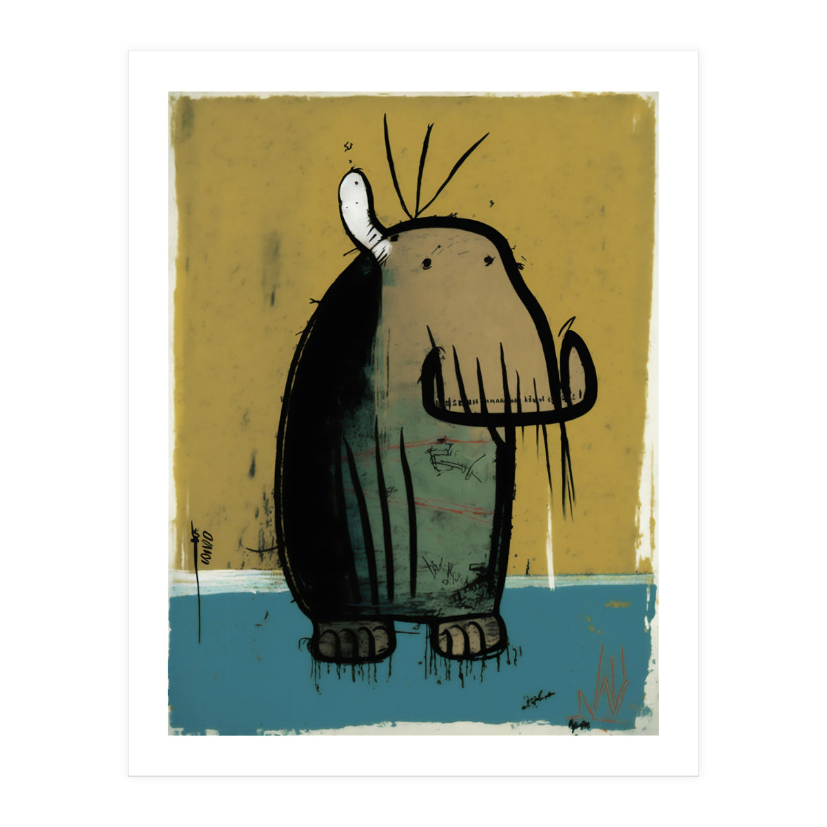 Walrus Expressionist Painting (Print Only)