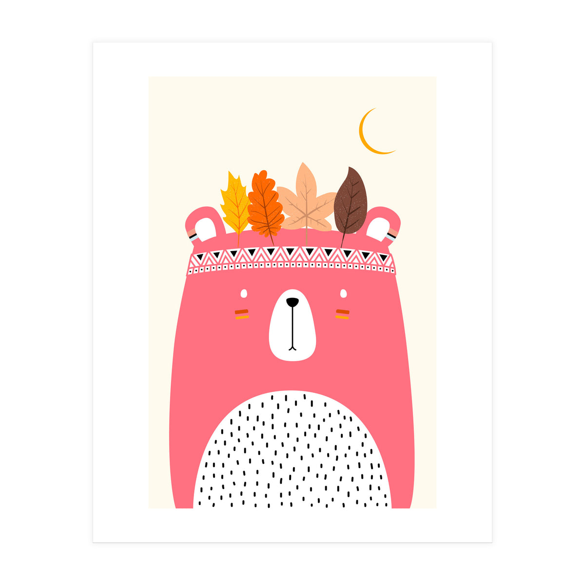Cute Little Bear Pink (Print Only)