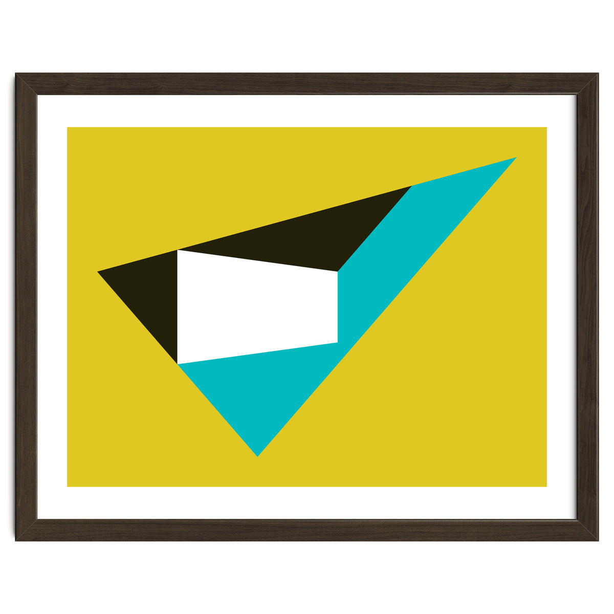 Geometric Shapes No. 39 - mustard & turquoise