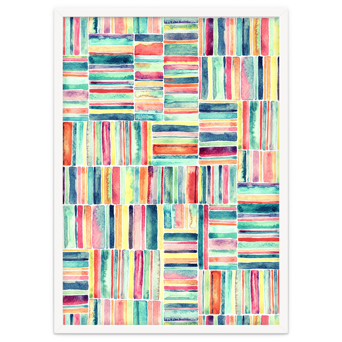 Retro Beach Chair Pastel Watercolor Stripes