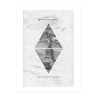 Coordinates NEW YORK CITY Statue of Liberty  (Print Only)