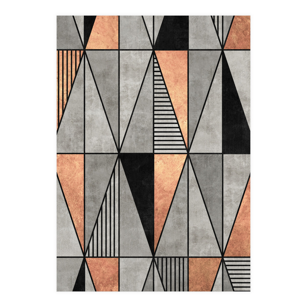 Concrete and Copper Triangles (Print Only)