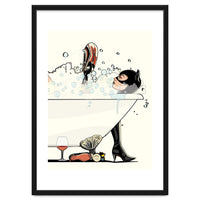 Catwoman in the Bath, funny Bathroom Humour