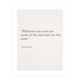 Whatever Our Souls Are Made Of By Bronte, White (Print Only) thumbnail