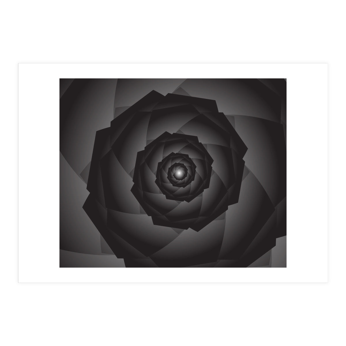 Mono Chrome Tech Spiral Pattern (Print Only)