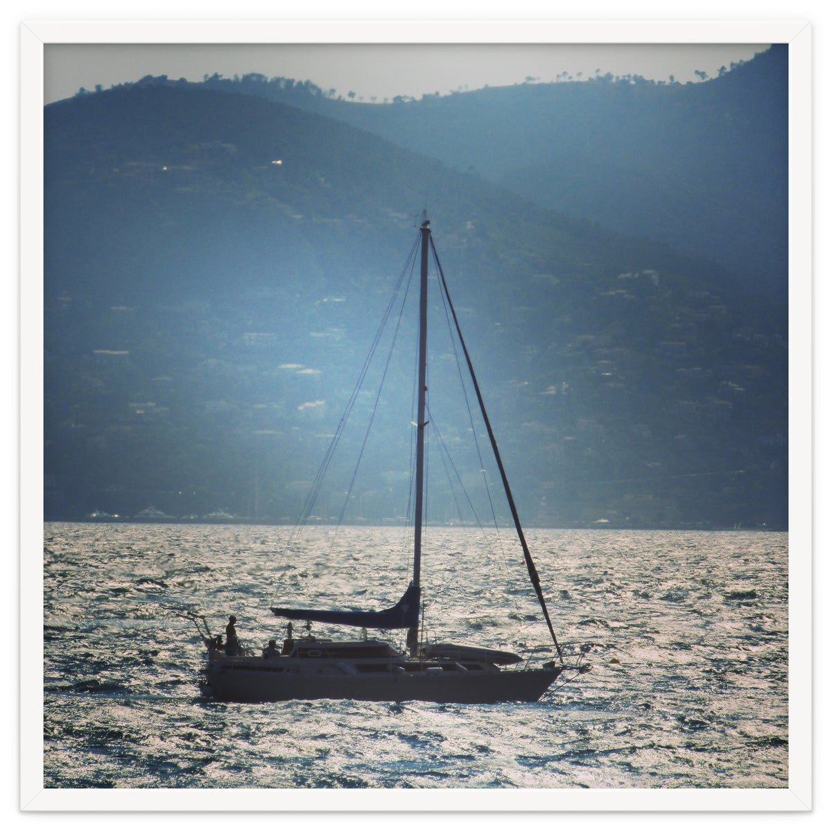 Sailing boat at sunset