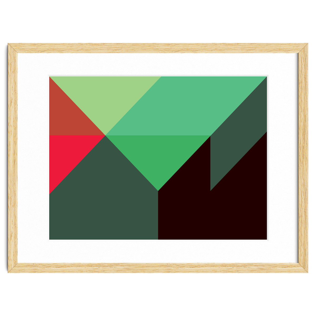 Geometric Shapes No. 30 - red, green & black