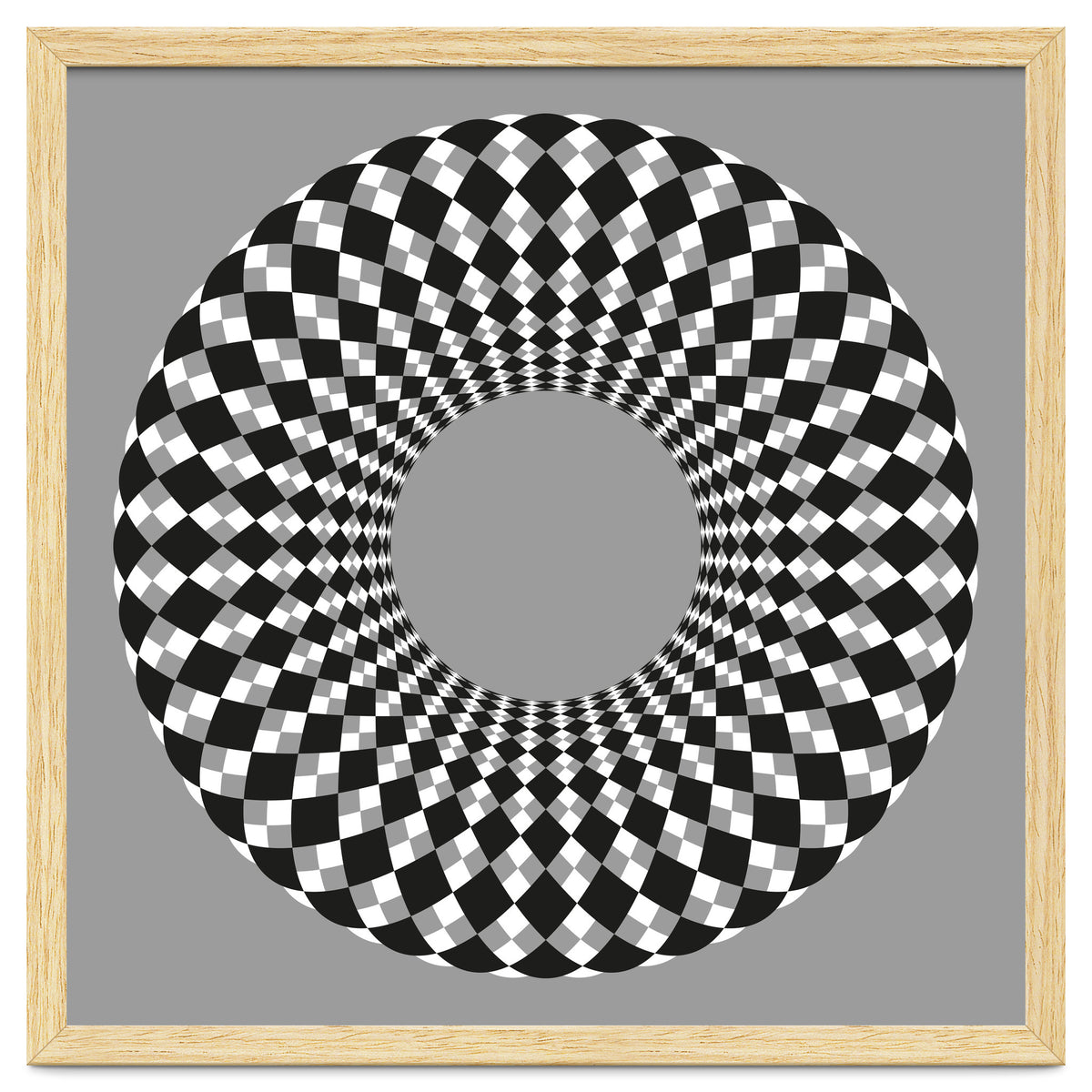 Black and white round