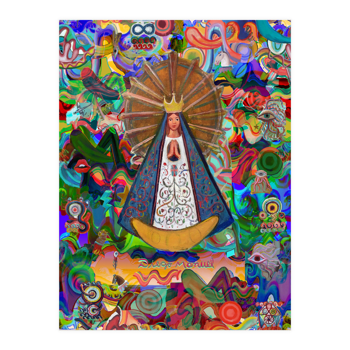 Virgen Y Graffiti 8 (Print Only)
