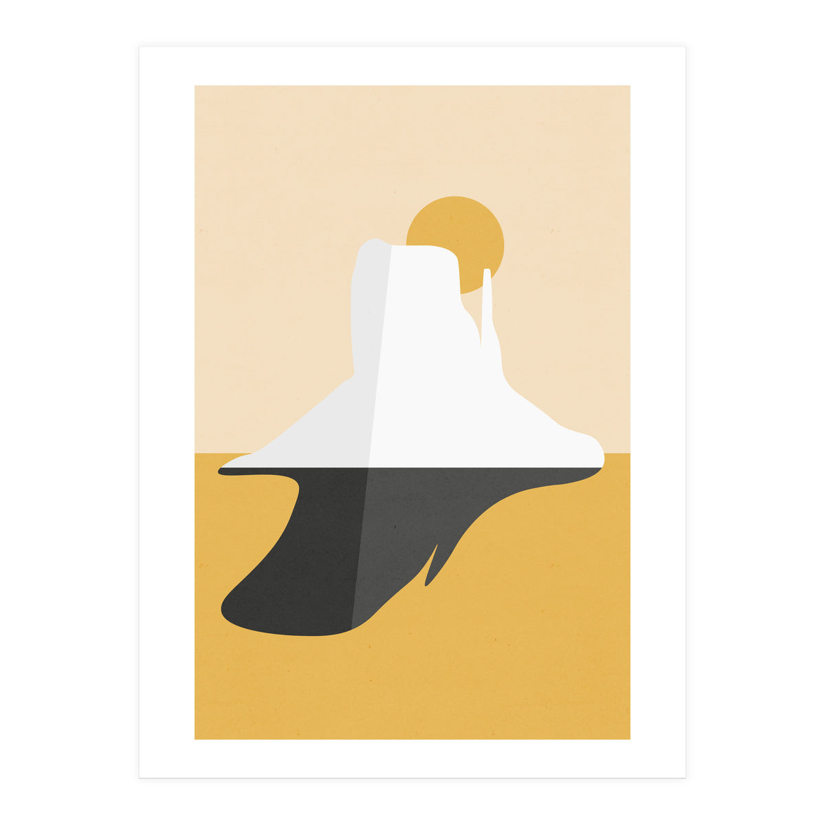 Abstract Mesa - Golden Desert (Print Only)