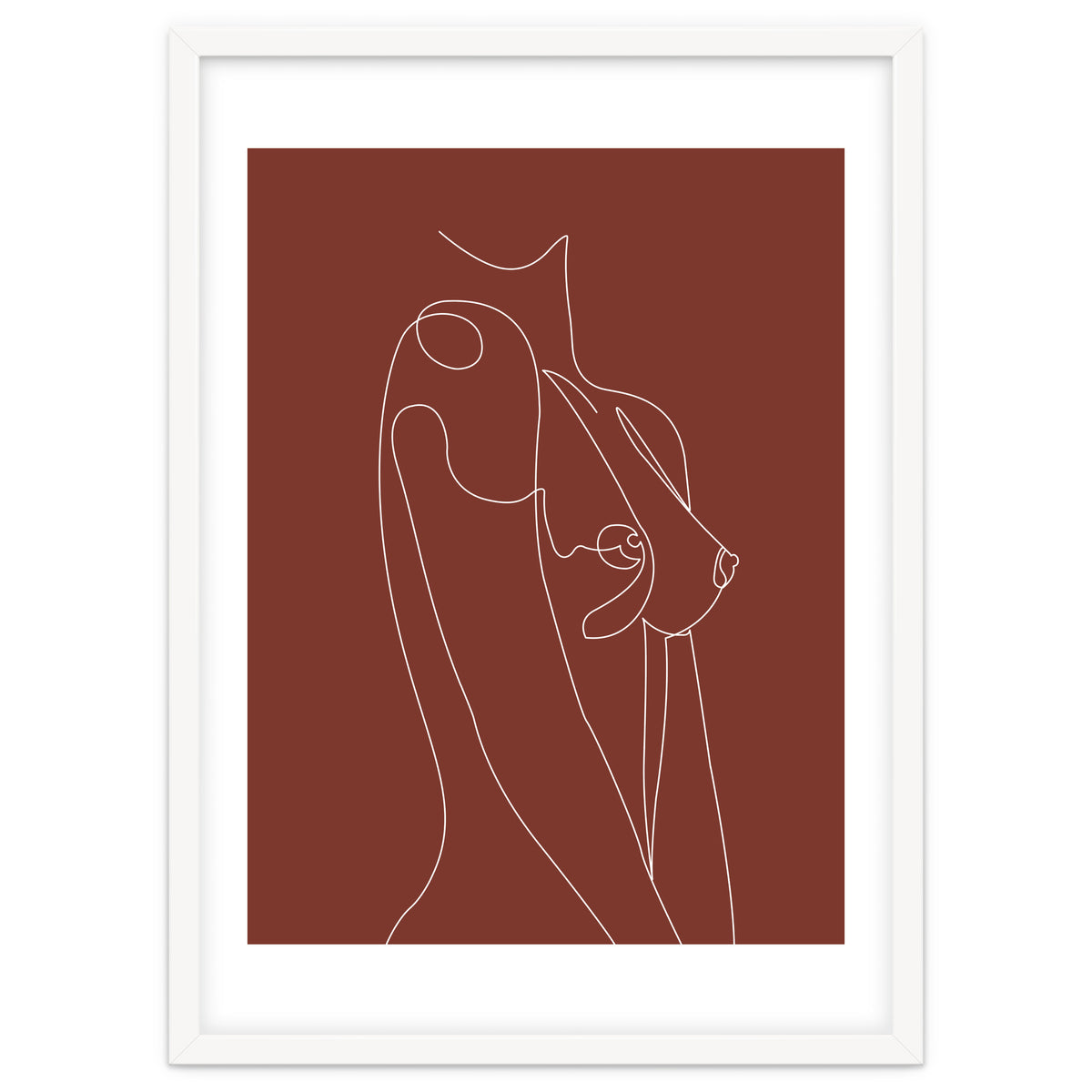 Female chest line-brown