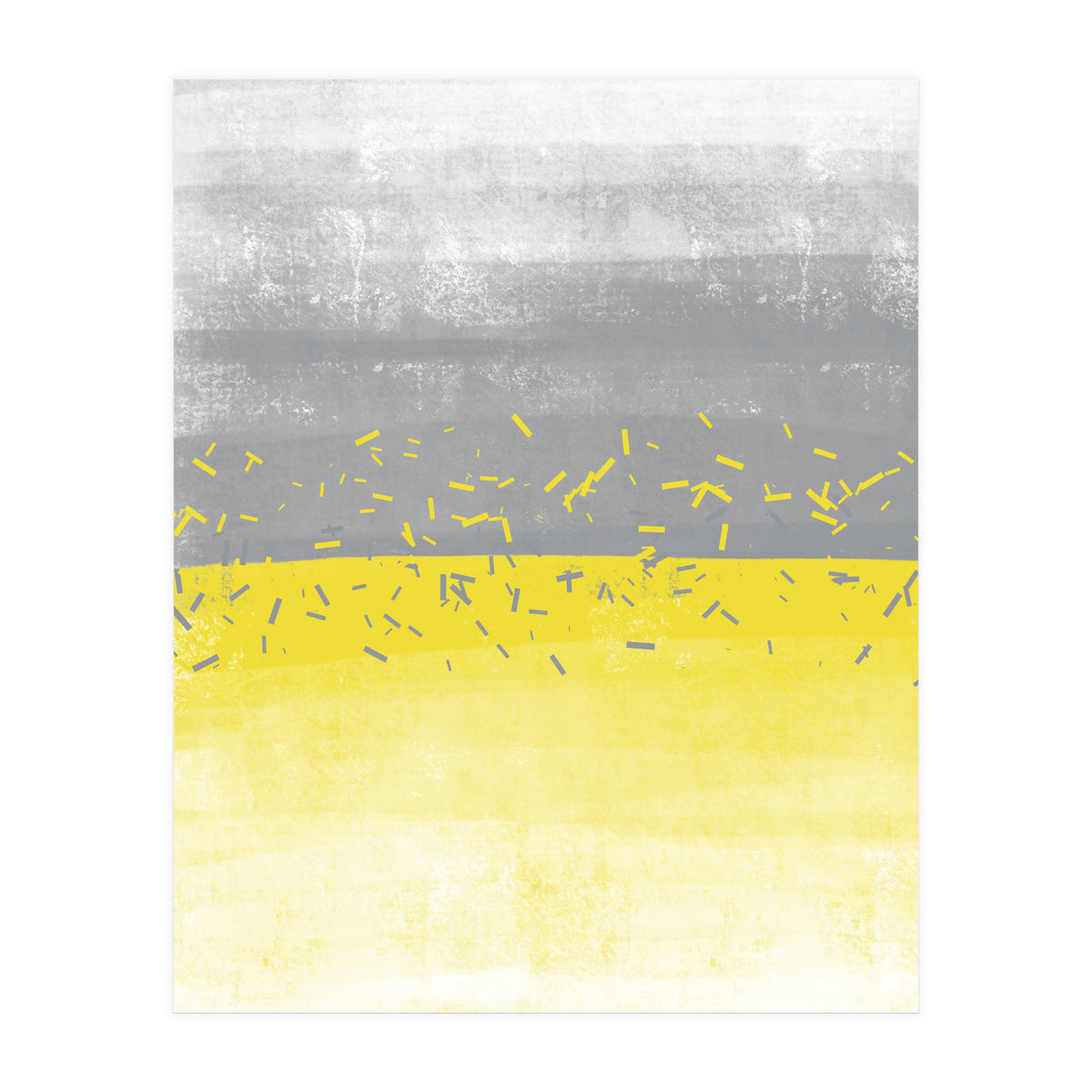 Abstract Painting No. 52 | Illuminating Yellow & Ultimate Grey (Print Only)