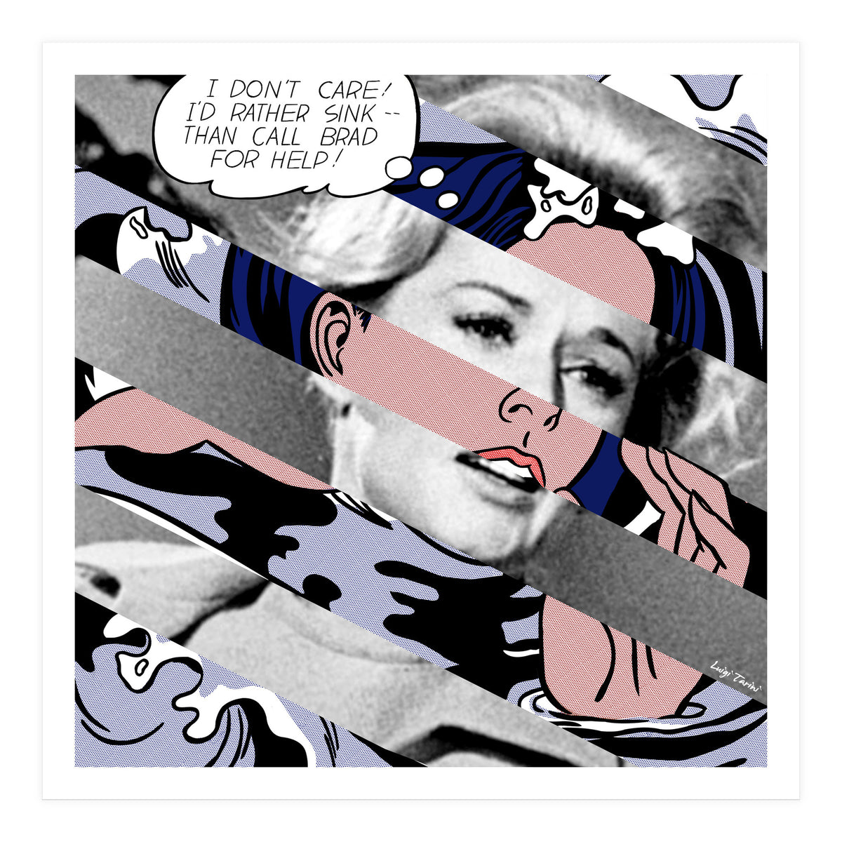 Lichtenstein's Drowning Girl & Tippi Hedren In Birds Big (Print Only)