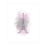 Watercolor Art Eiffel Tower | pink (Print Only) thumbnail
