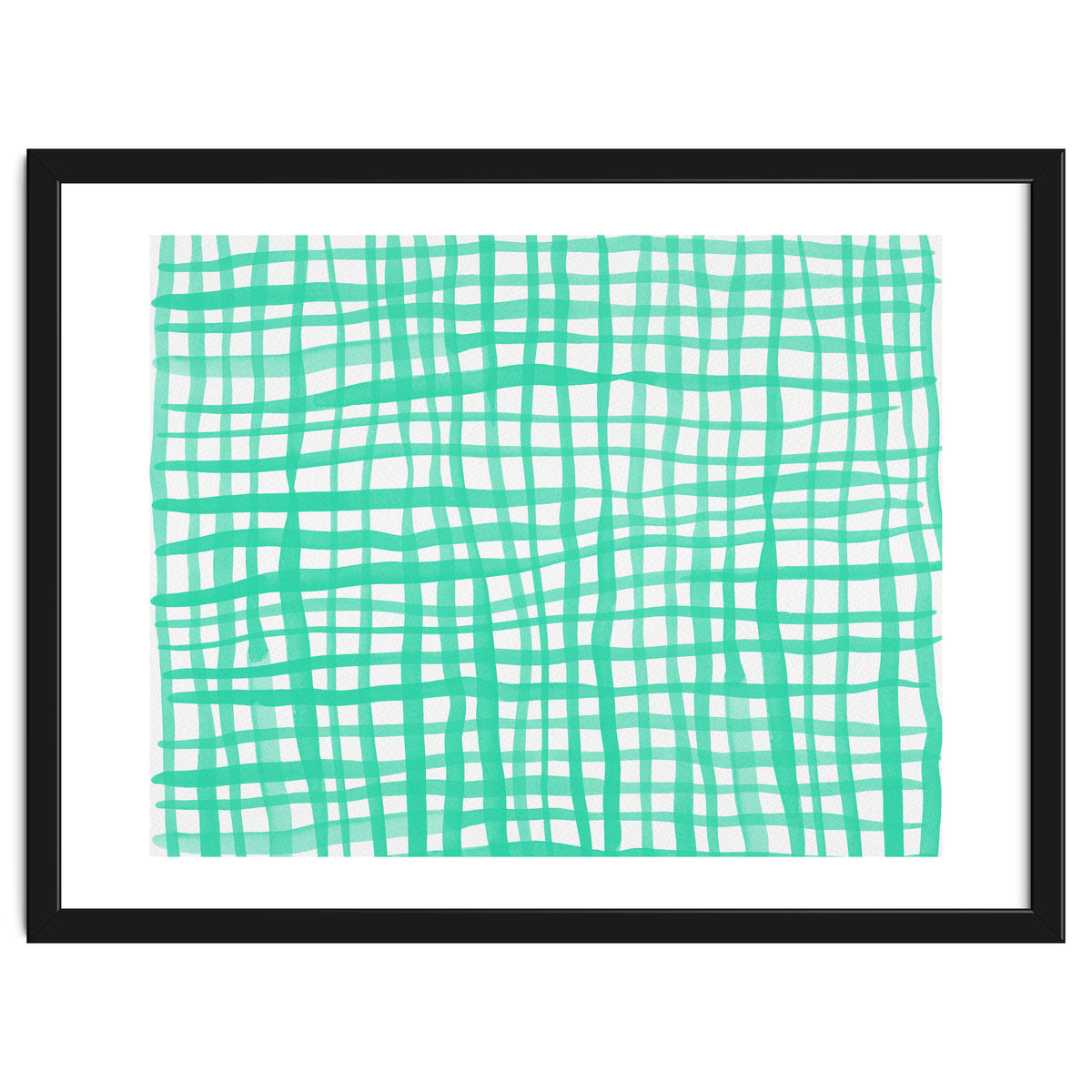 Aqua gingham pattern