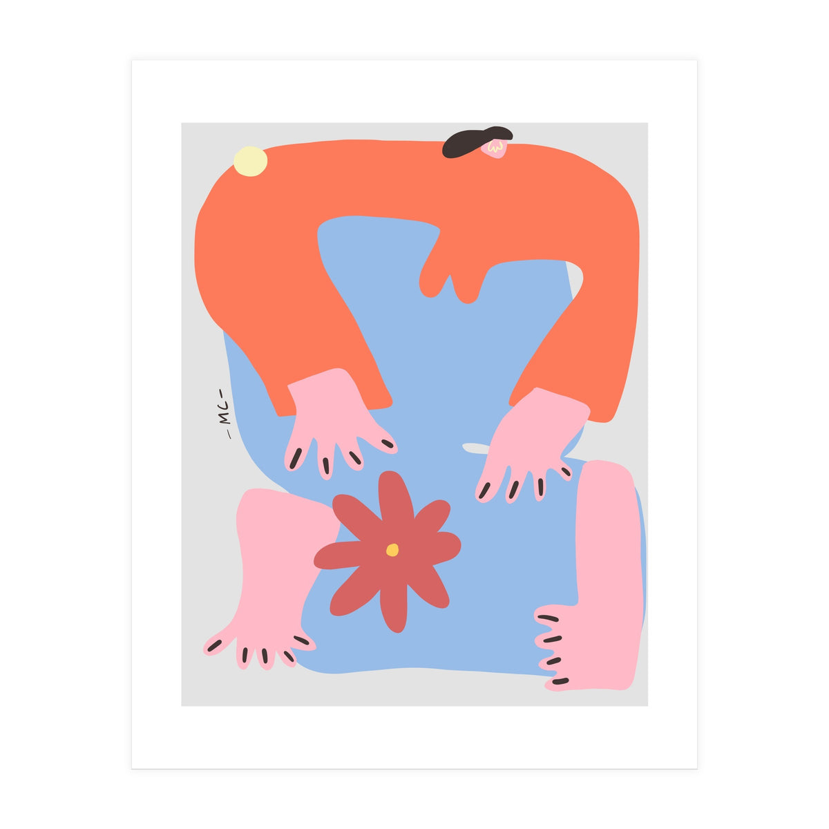 Women And The Flower (Print Only)