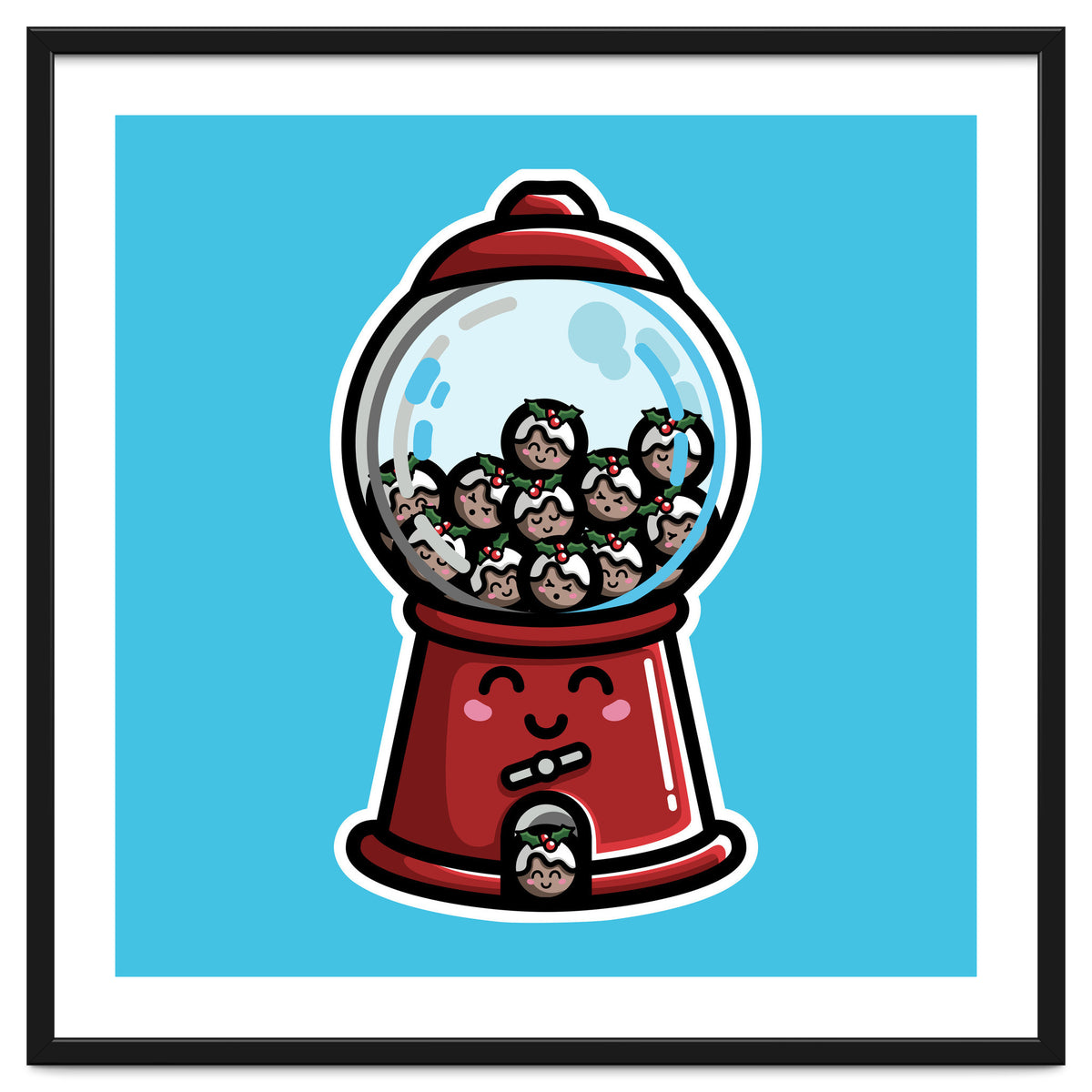 Kawaii Cute Christmas Pudding Gumball Machine