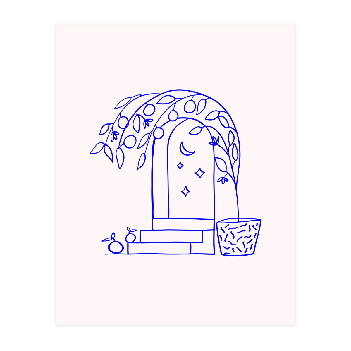 Summer at that Marrakech villa #illustration #sketch (Print Only)