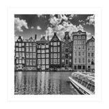 AMSTERDAM Damrak and dancing houses | Monochrome (Print Only) thumbnail