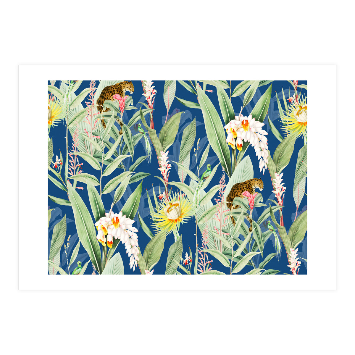 Leopard & Flowers (Print Only)