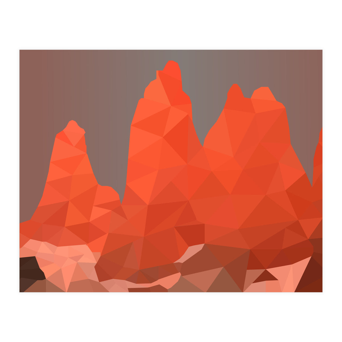 Torres Del Paine National Park Low Poly Art (Print Only)