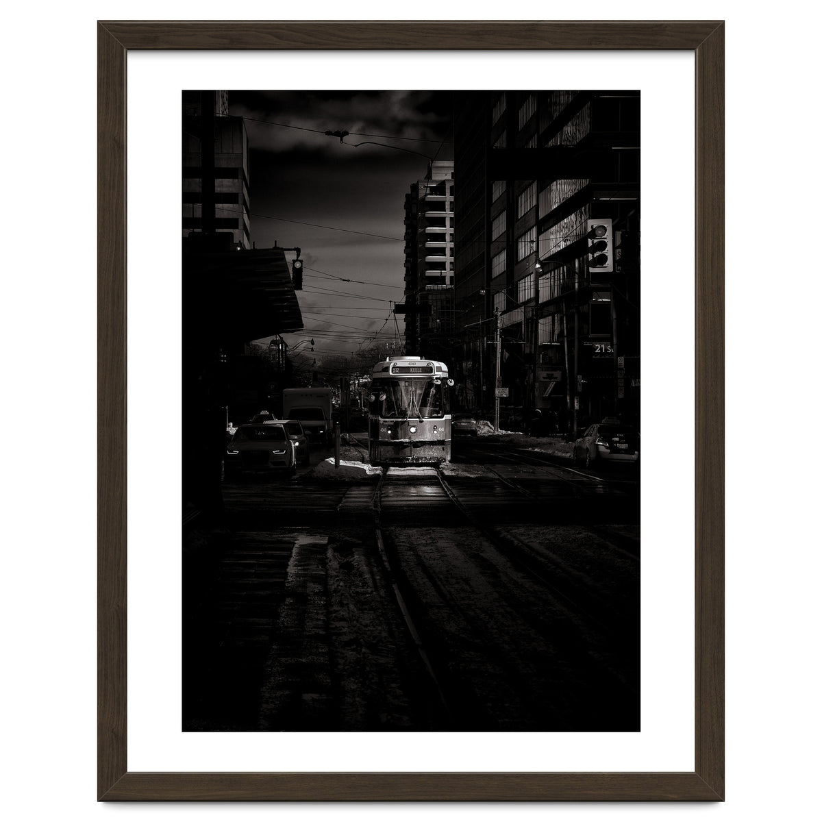 The 512 St. Clair Streetcar Toronto Canada Toned Version