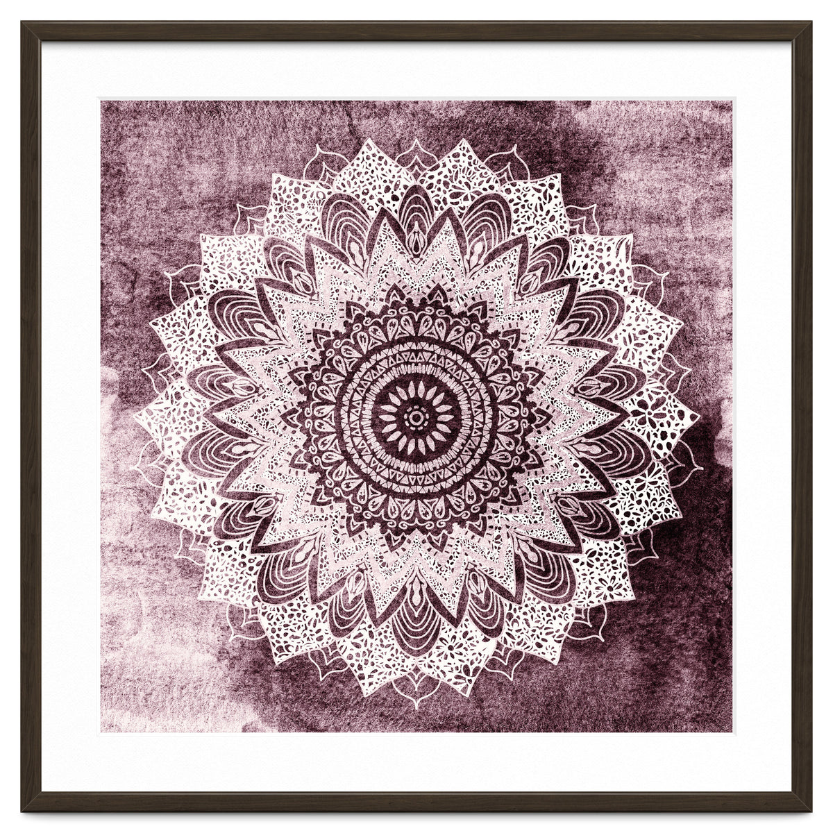 Bohochic Mandala In Burgundi