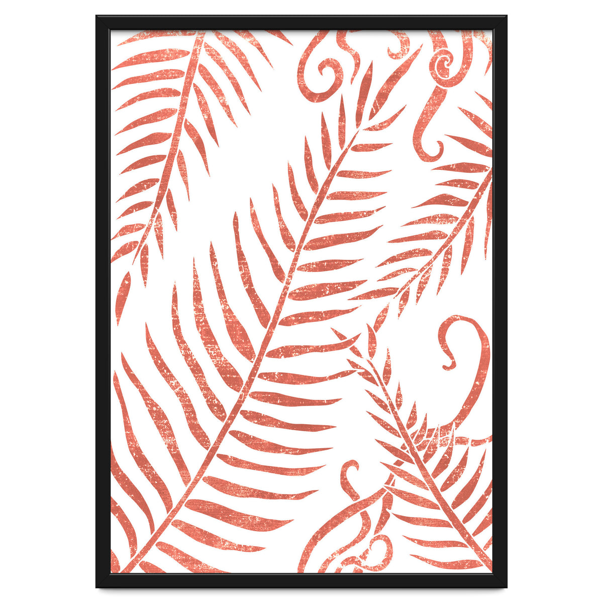 Abstract Terracotta Leaves 2 - Burnt Orange